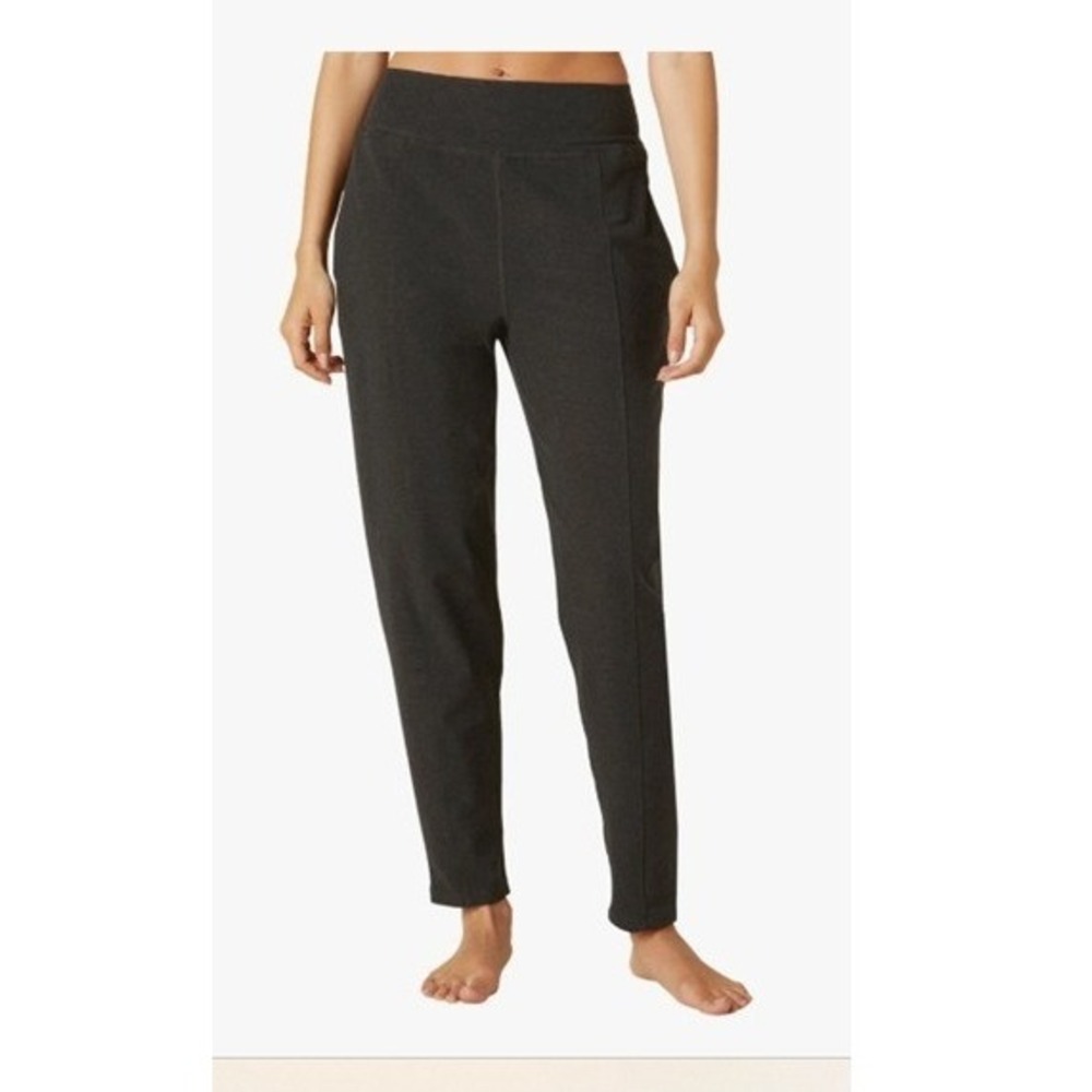 Beyond Yoga Spacedye Everyday Pants L Black Straight Leg Pockets Athleisure